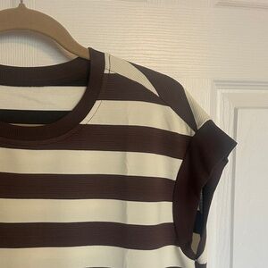 Never worn, Dress, BrownCream Striped
